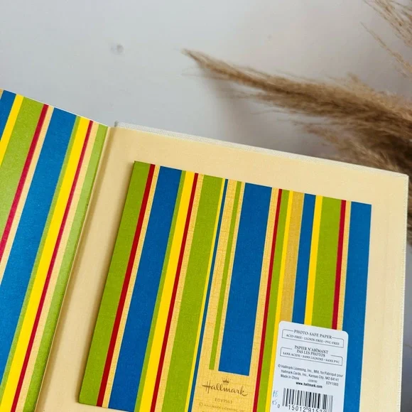NEW VINTAGE HALLMARK 90s Y2K Beige Stripe Picture Album Photo Coffee Table Book - Picture 7 of 10